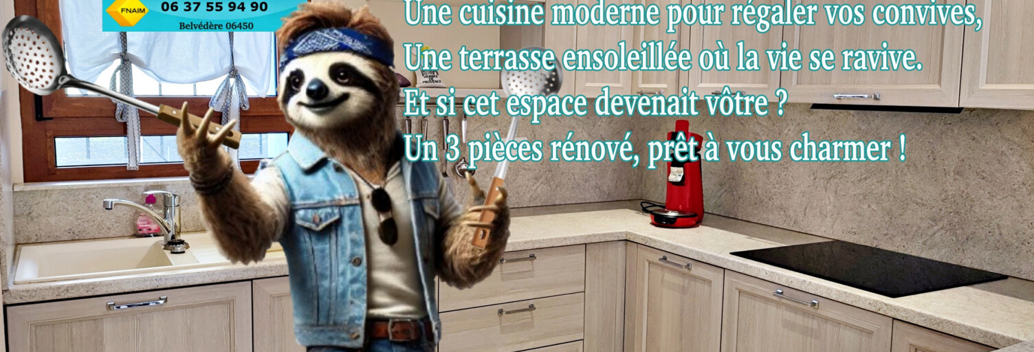 Appartement 3 Pièces 50 m² à vendre à Belvédère (06450)