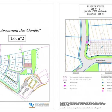 Terrain 855 m²