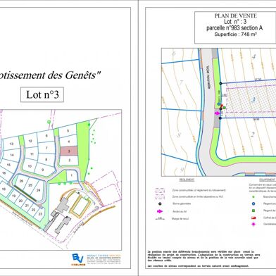 Terrain 748 m²