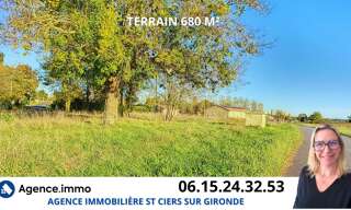 Terrain  680 m² à vendre à Saint-Ciers-sur-Gironde (33820)