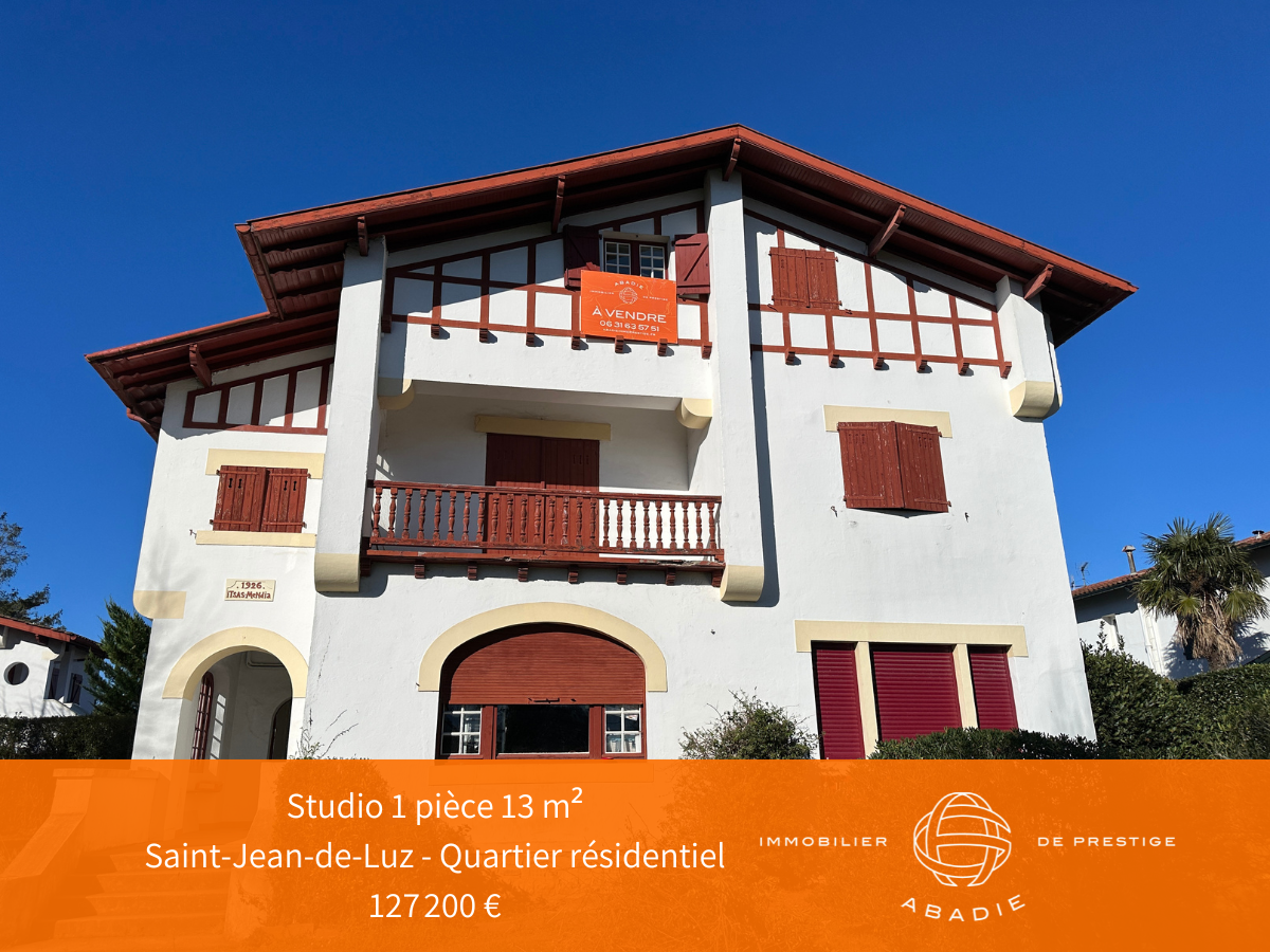 Appartement 1 pièces  à vendre Saint-Jean-de-Luz 64500