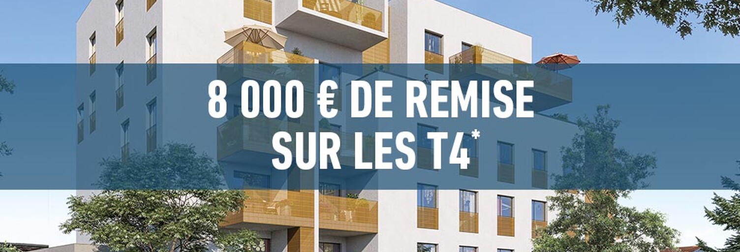 Appartement neuf T3, T4 Pièce 66 à 89 m² à vendre à Villeurbanne (69100)