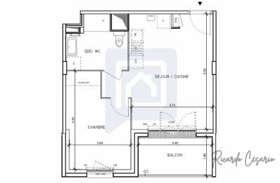 appartement 2 pièces 39 m2 à vendre à Quimper (29000)