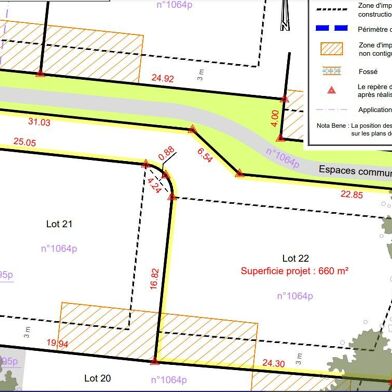 Terrain 660 m²