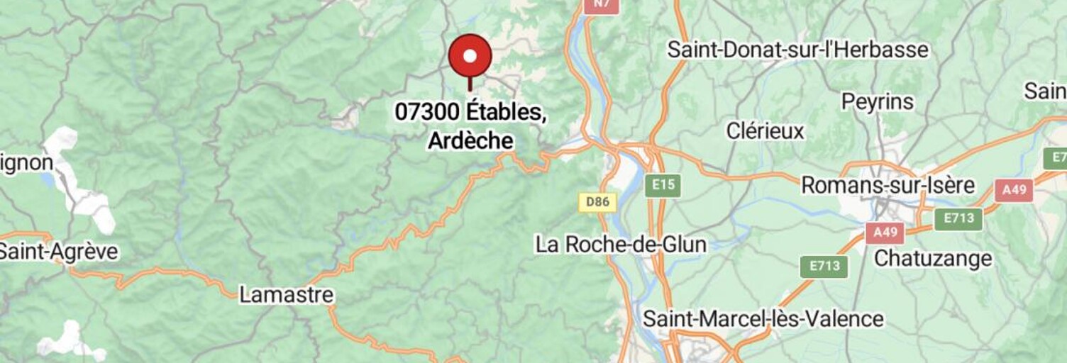 Terrain  m² à construire Étables (07300)