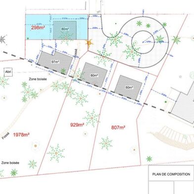 Terrain à construire 298 m²