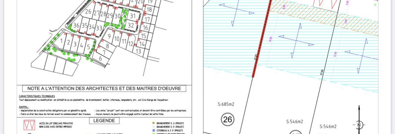 Terrain 546 m² à construire Chartres (28000)