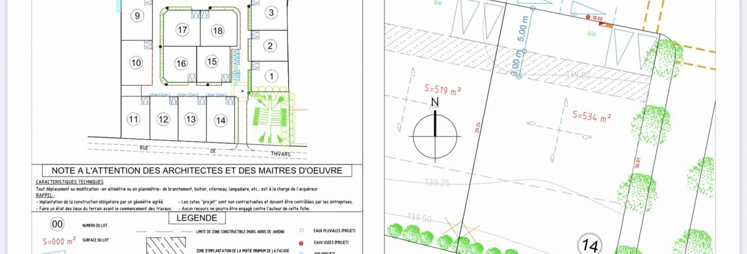 Terrain 534 m² à construire Chartres (28000)
