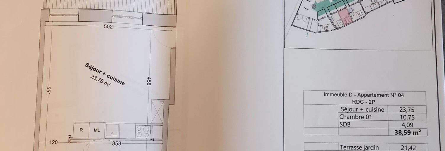 Appartement 2 Pièces 39 m² à vendre à Étampes (91150)