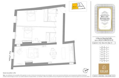 appartement 3 pièces 78 m2 à vendre à Aix-en-Provence (13090)