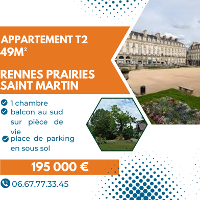 Appartement 2 pièces 49 m²