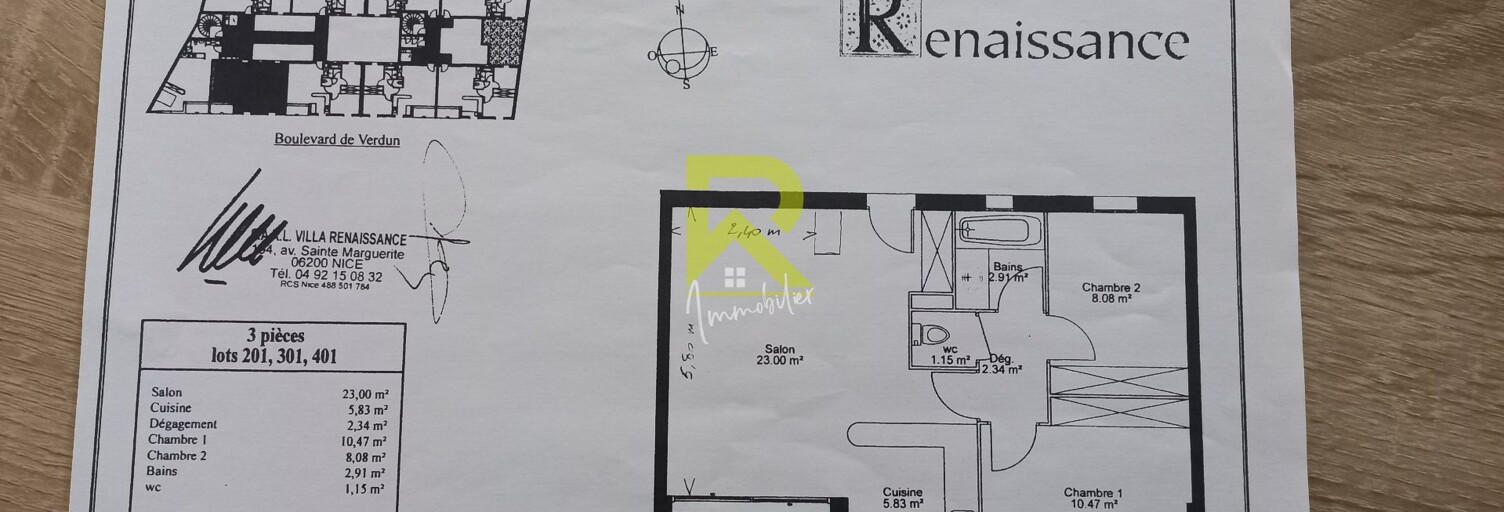 Appartement 3 Pièces 53 m² à vendre à Béziers (34500)