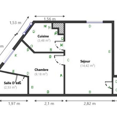 Appartement 2 pièces 31 m²