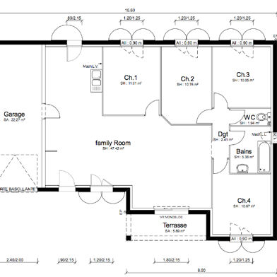 Maison 5 pièces 100 m²