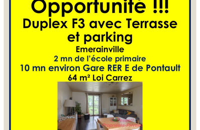 appartement 3 pièces 64 m2 à vendre à Pontault-Combault (77340)