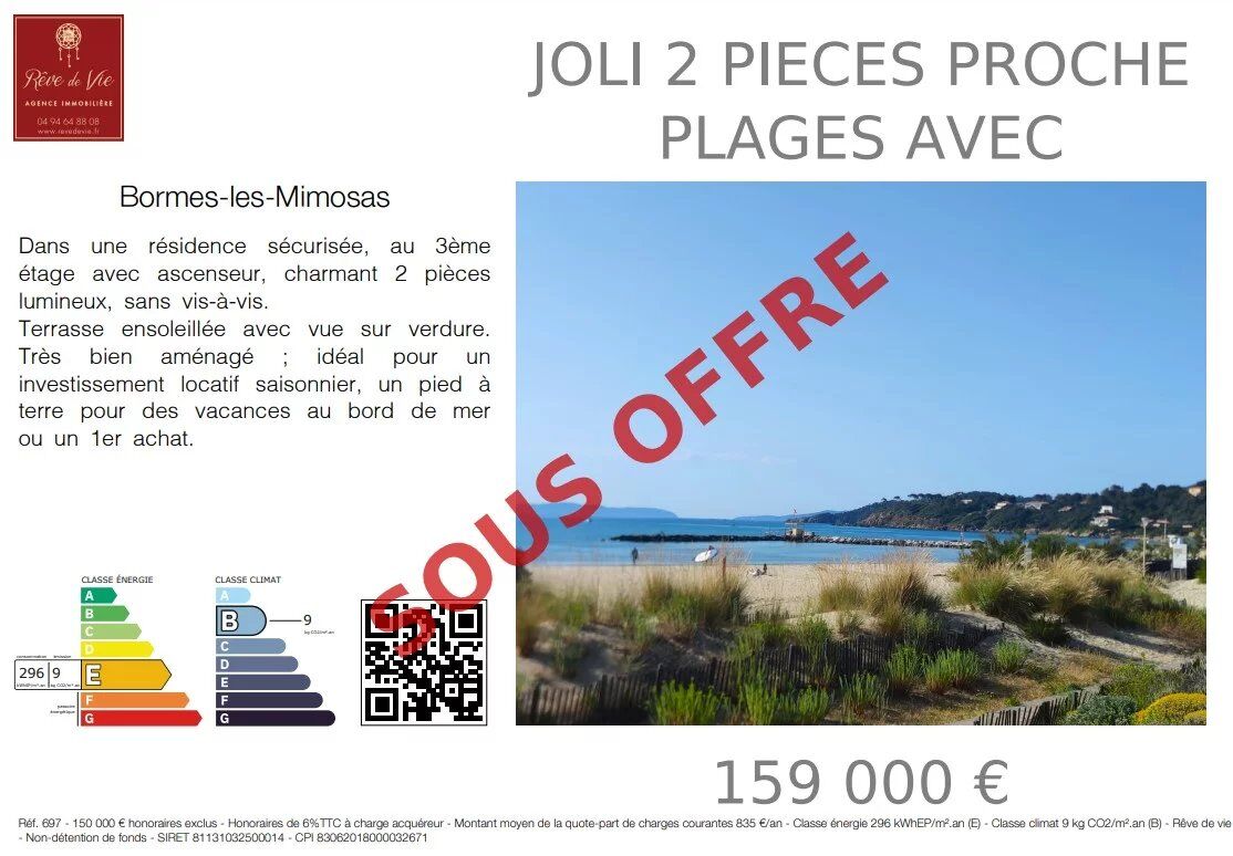 Appartement 2 pièces  à vendre Bormes-les-Mimosas 83230