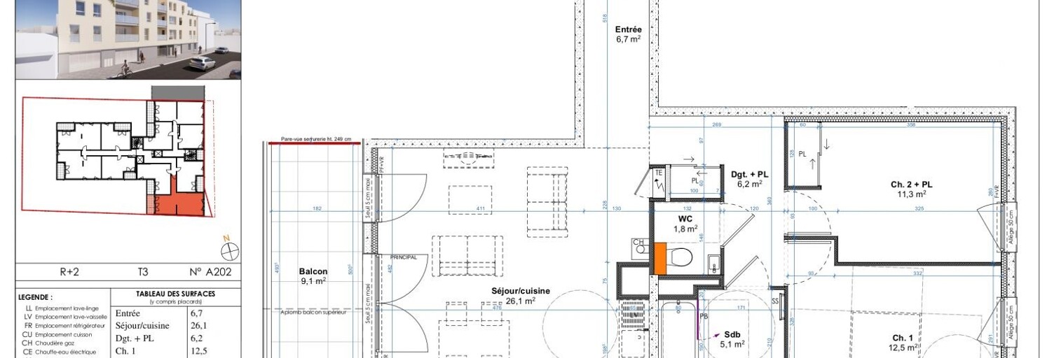 Appartement 3 Pièces 69 m² à vendre à Genas (69740)