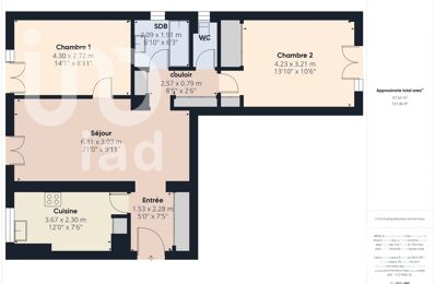 appartement 3 pièces 67 m2 à vendre à Fontenay-Aux-Roses (92260)