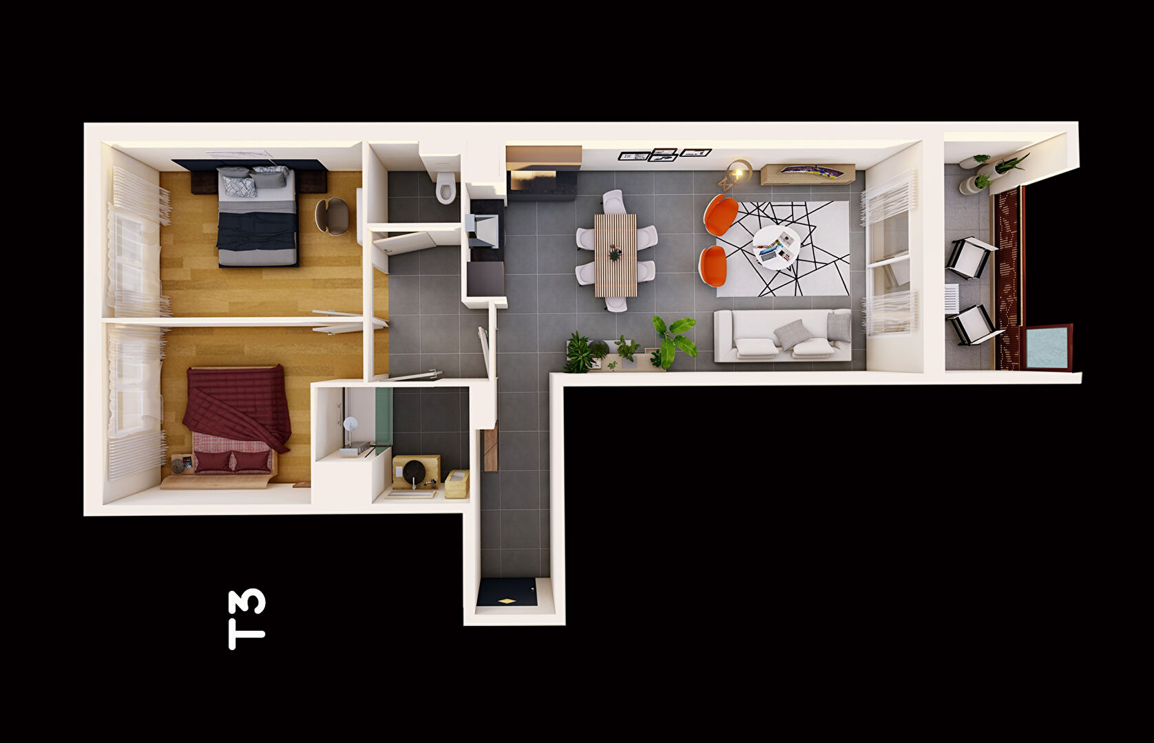 Appartement  T3 à vendre Albi 81000