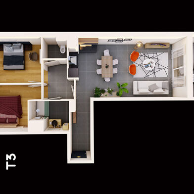 Appartement 3 pièces 225000 €