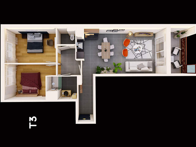 Appartement T3 - 72,27m², ALBI GRAND-CENTRE — photo du bien