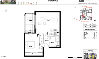 Appartement 2 Pièces 45 m² à vendre à L'Hermitage (35590)