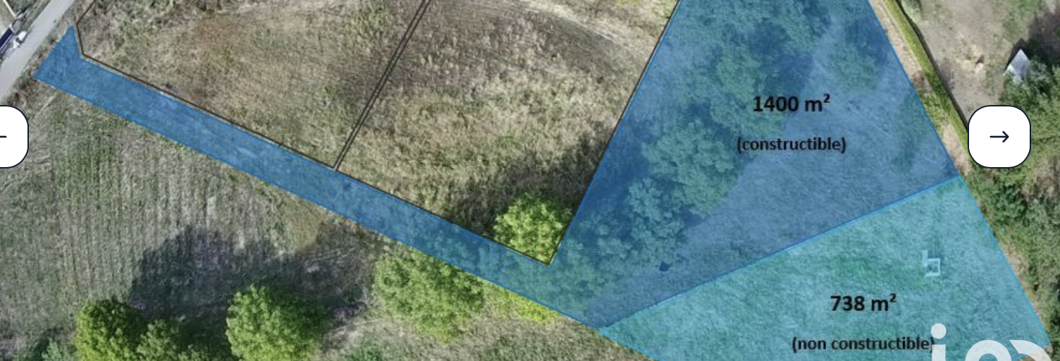 Terrain  2138 m² à vendre à Beauzac (43590)