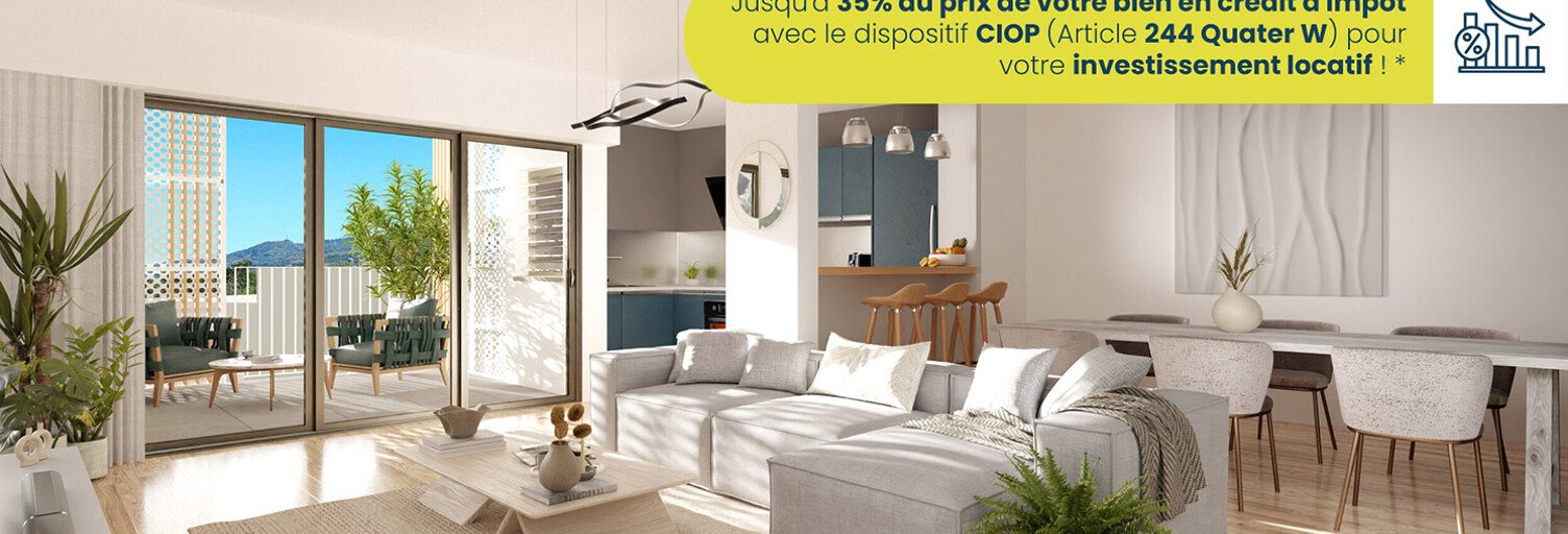 Appartement neuf T2, T3 Pièce 40 à 60 m² à vendre à Entre-Deux (97414)