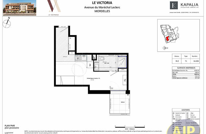 NOUVEAUTE / APPARTEMENT / MORDELLES / 28 M² HABITABLES / UNE PLACE DE PARKING — photo 2