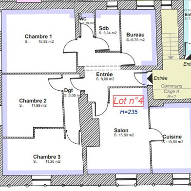 Appartement 4 pièces 99000 €