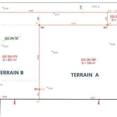 Terrain 706 m²