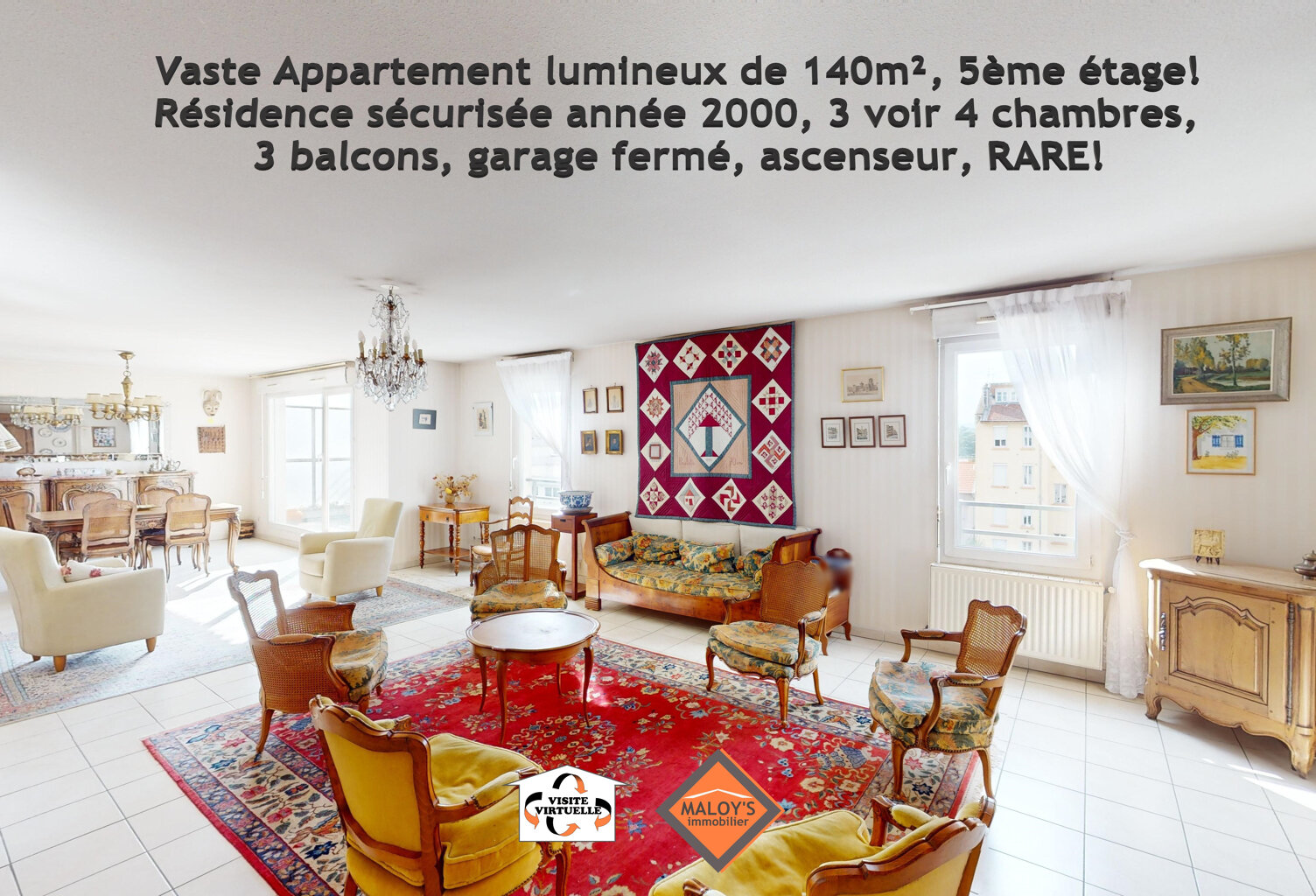 RARE! Appartement 5ème étage 142m², limite lyon 3,  garage compris! — photo 1