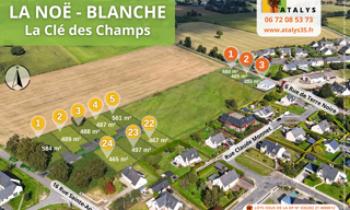 Terrain  560 m² à vendre à La Noë-Blanche (35470)
