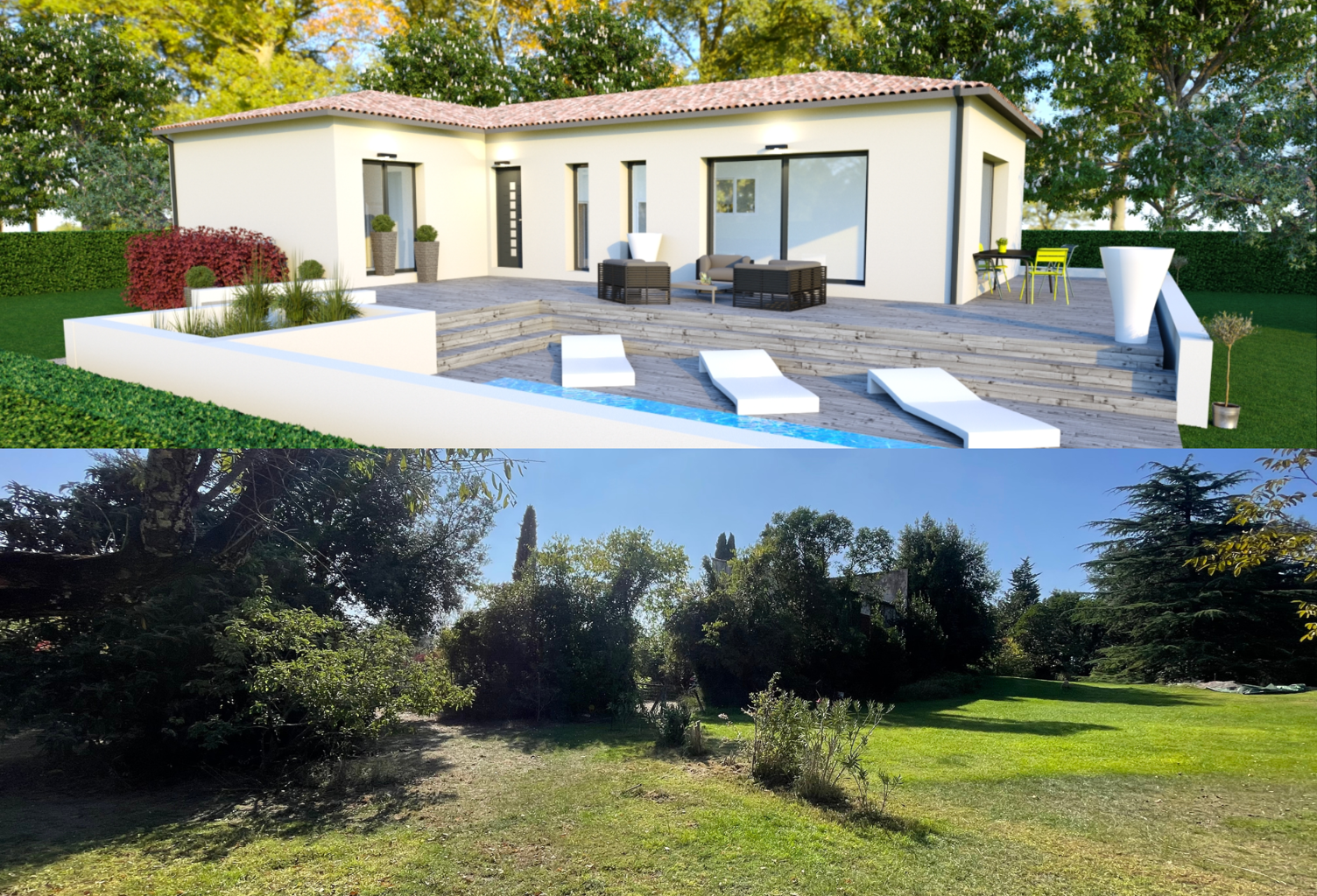 BEAULIEU    Maison de plain-pied de 80m2 avec garage sur une — photo 1