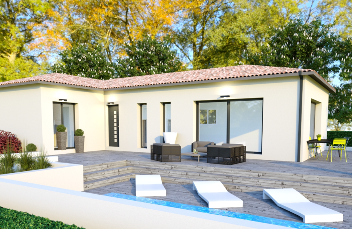 BEAULIEU    Maison de plain-pied de 80m2 avec garage sur une — photo 4