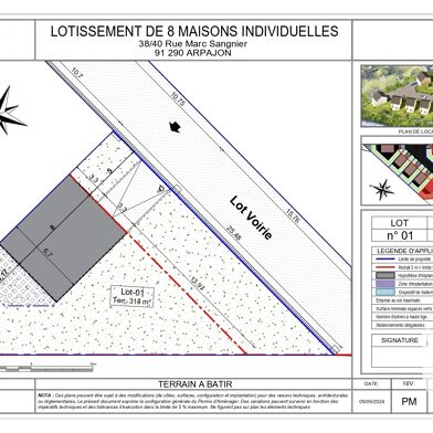 Terrain 314 m²