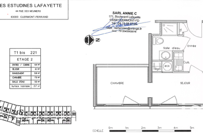 appartement 1 pièces 22 m2 à vendre à Clermont-Ferrand (63000)