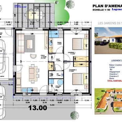 Maison 3 pièces 65 m²