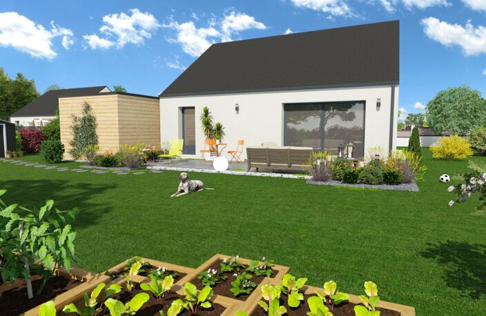 Projet de construction d'une maison 80.07 m² avec terrain à SAINT-ANDRE-D'HEBERTOT (14) — photo 2