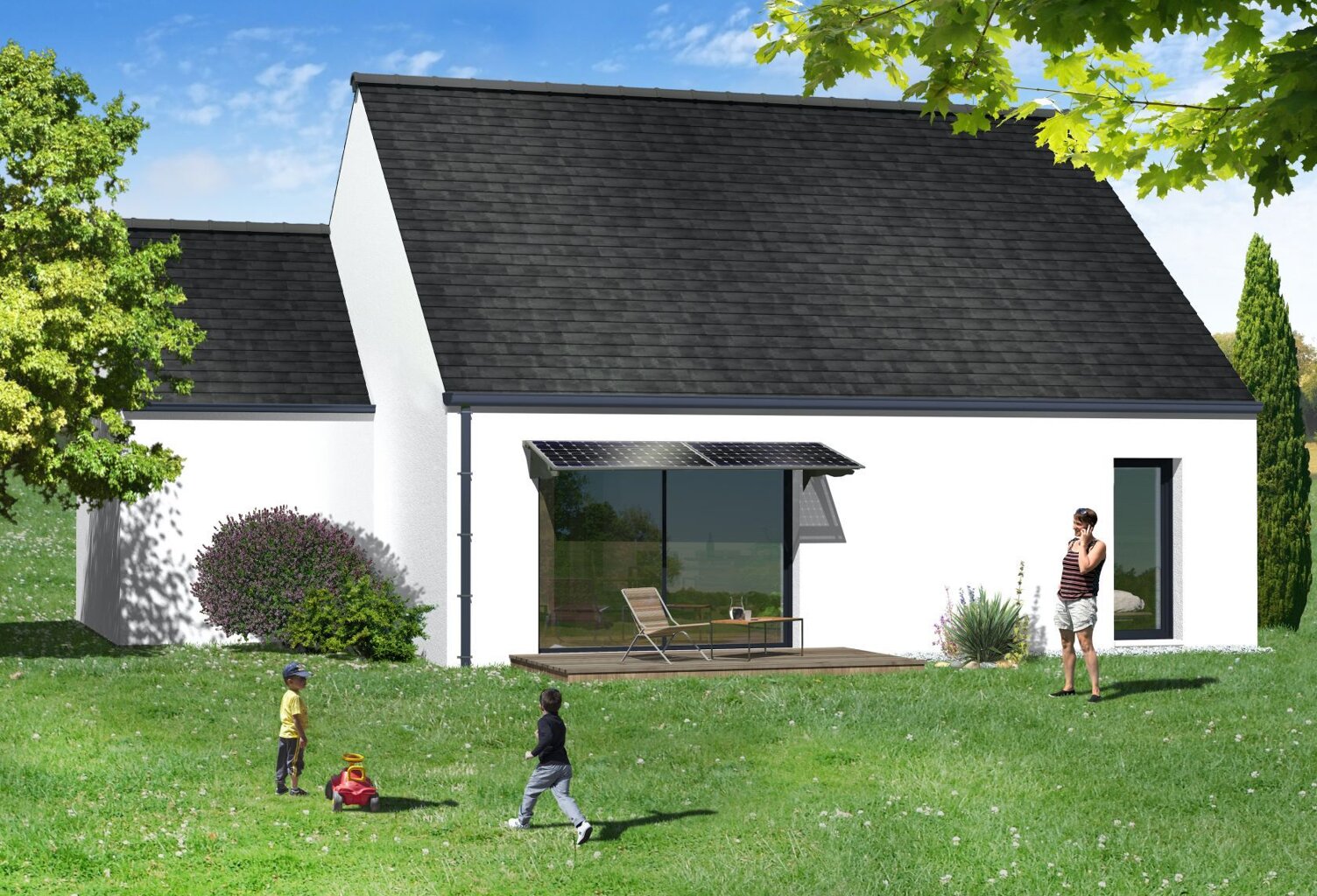 Projet de construction d'une maison 80.07 m² avec terrain à LE BREUIL-EN-AUGE (14) — photo 1