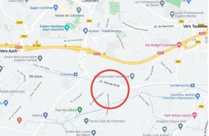 A VENDRE : TERRAIN 900m2 COLOMIERS DANS IMPASSE AU CALME — photo 2