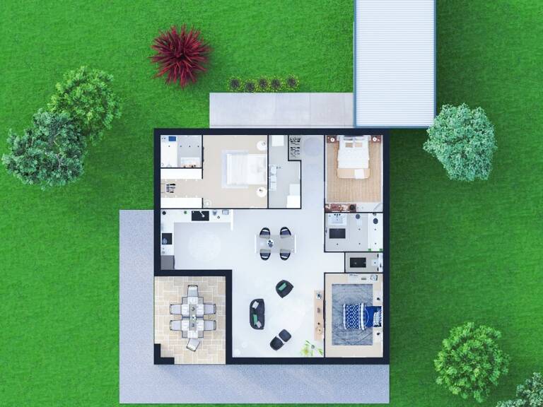 Future maison moderne + terrain — photo 1