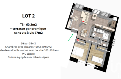 vente appartement 194 000 € à proximité de Saint-Alban-du-Rhône (38370)