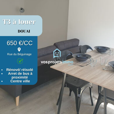 Appartement 3 pièces 650 €