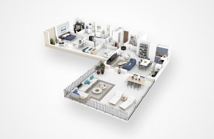 APPARTEMENT NEUF T4 AVEC TERRASSES A VENDRE SUR AIX - LA DUR — photo 3