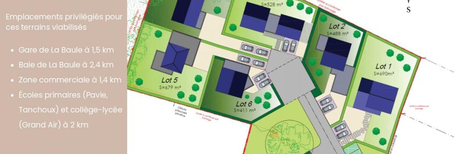 Terrain  488 m² à vendre à La Baule-Escoublac (44500)