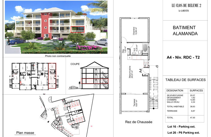 PROGRAMME NEUF - LE LAMENTIN -T2 DANS RESIDENCE NEUVE / VENT — photo 2