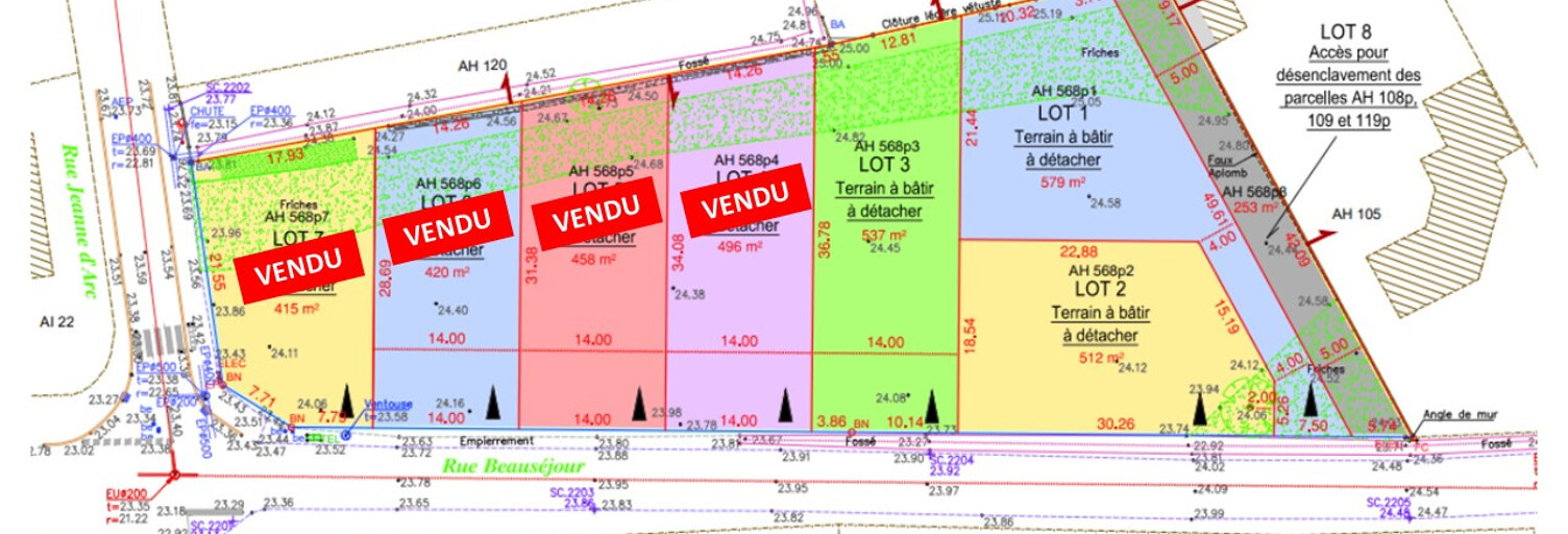 Terrain  512 m² à vendre à Brem-sur-Mer (85470)