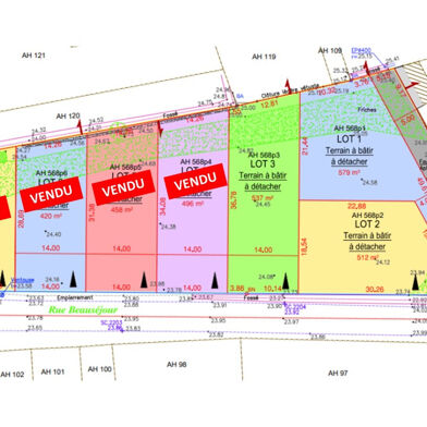 Terrain 512 m²