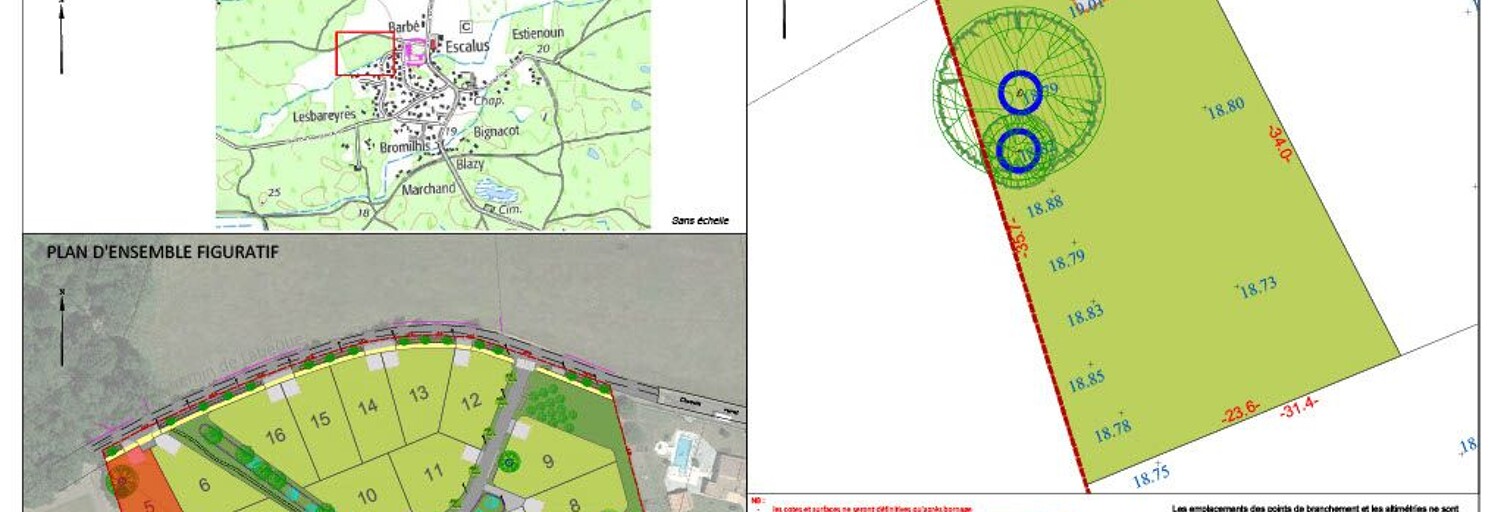Terrain  742 m² à vendre à Saint-Michel-Escalus (40550)